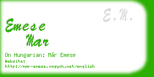 emese mar business card
